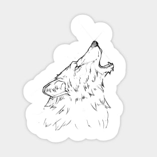 Howling Wolf Sticker